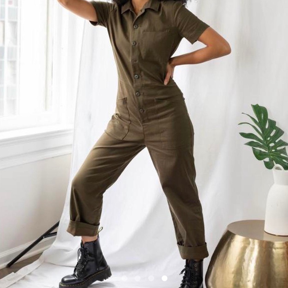 Button Down Jumpsuit